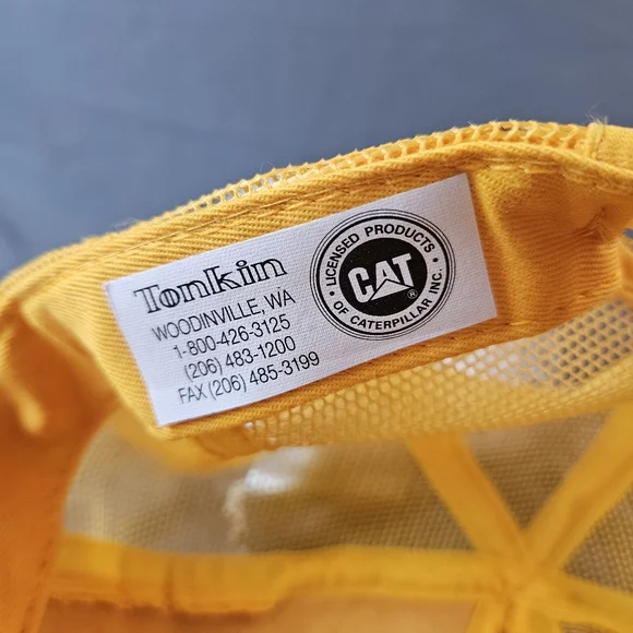 VINTAGE Mens CAT Caterpillar Snapback Trucker Hat Y2K Workwear 90s - Picture 8 of 9